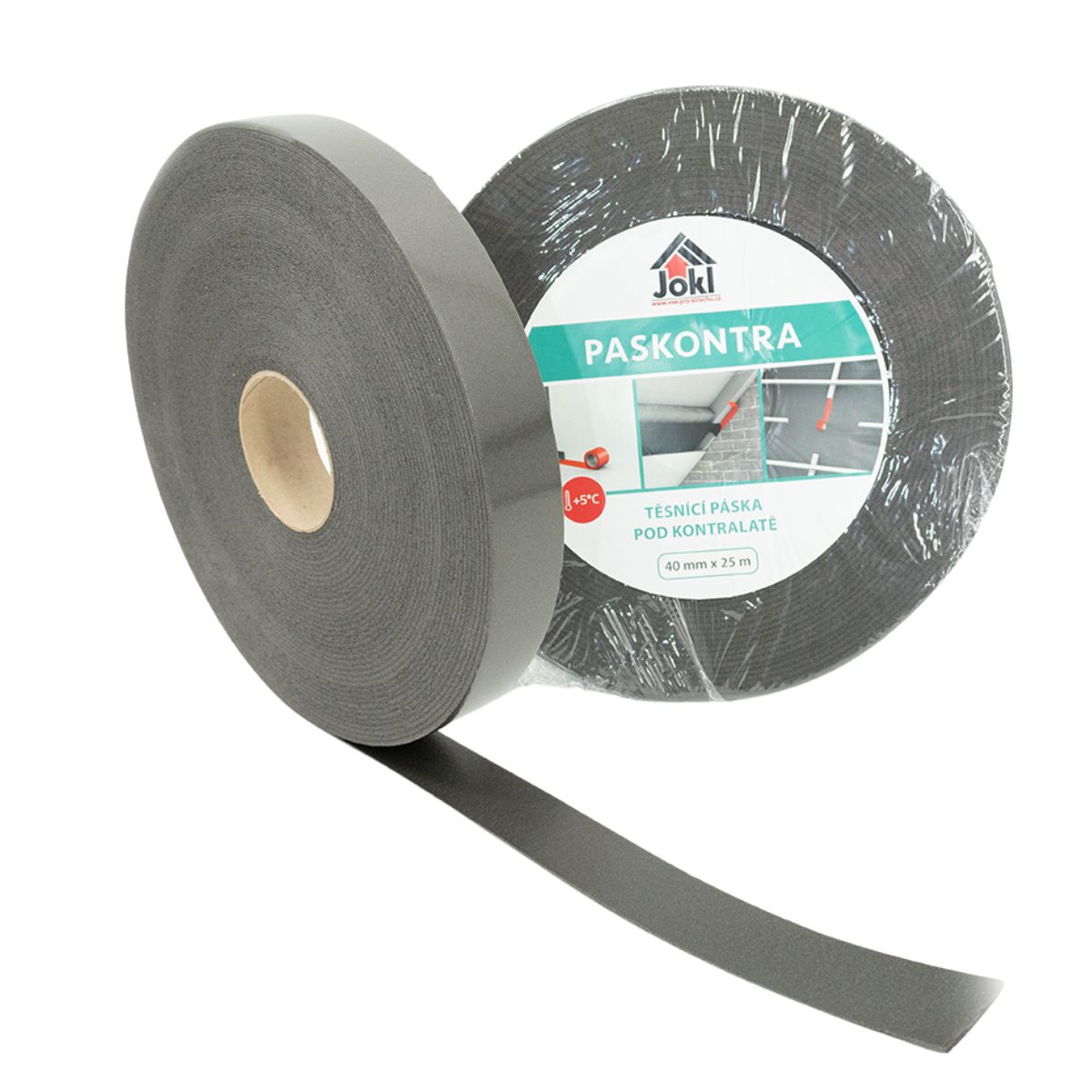 PASKONTRA - Těsnící páska pod kontralatě samolepící, šířka 40 mm, délka 25 m