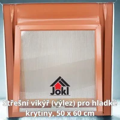 Střešní vikýř (výlez) pro hladké krytiny – Cembrit, Bobrovka, Šindel, 50 x 60 cm
