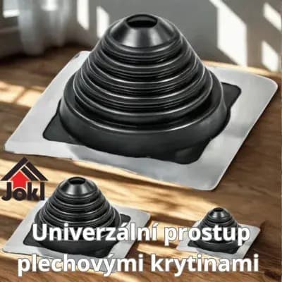 Univerzální prostup plechovými krytinami - prostupová manžeta