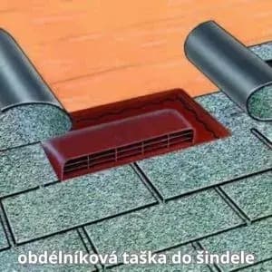 Obdélníková odvětrávací taška do šindele