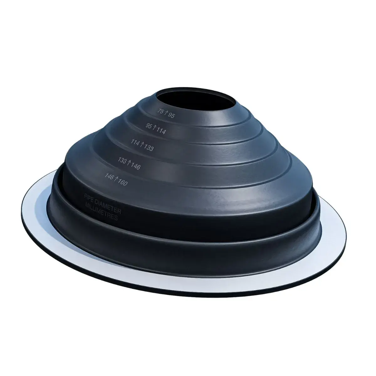 PROSTUPOVÁ MANŽETA  - EPDM  pr. 75 - 160 mm, pro průchod plechovou střechou