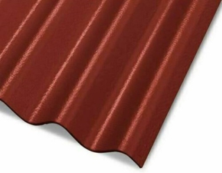 Krytina vláknocementová vlnitá Cembrit Vltava A5 2500×918 mm červená